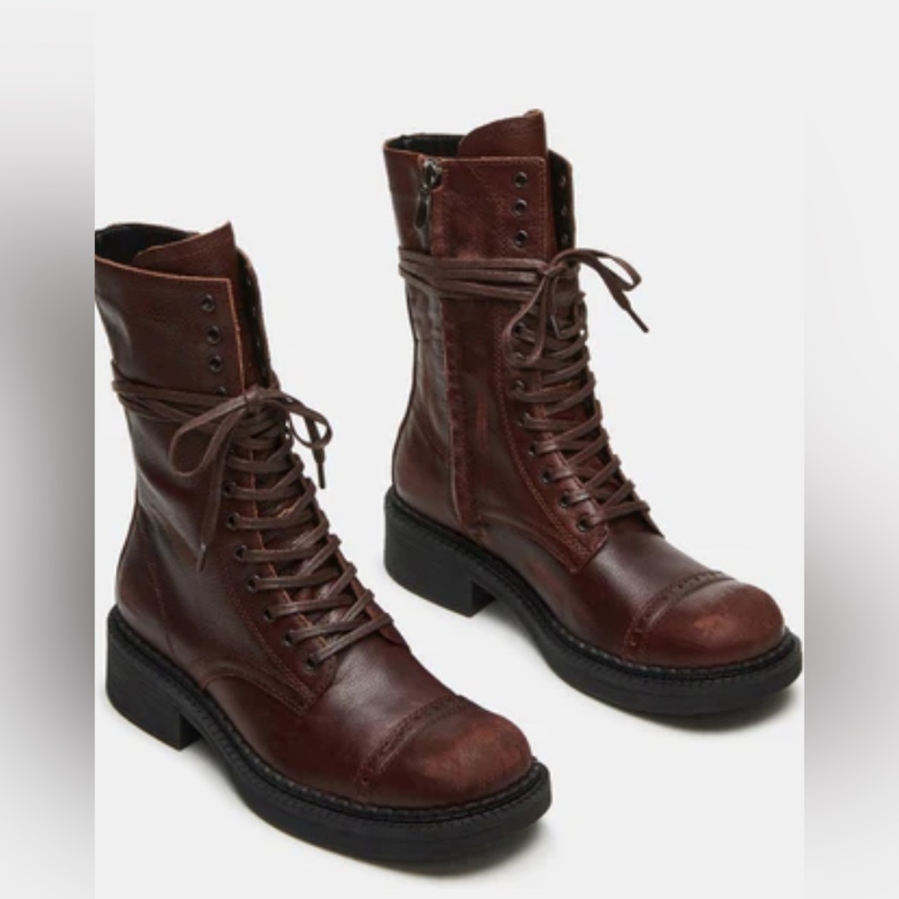 Steve Madden Crimson Brown Leather Shoes - Size 10
